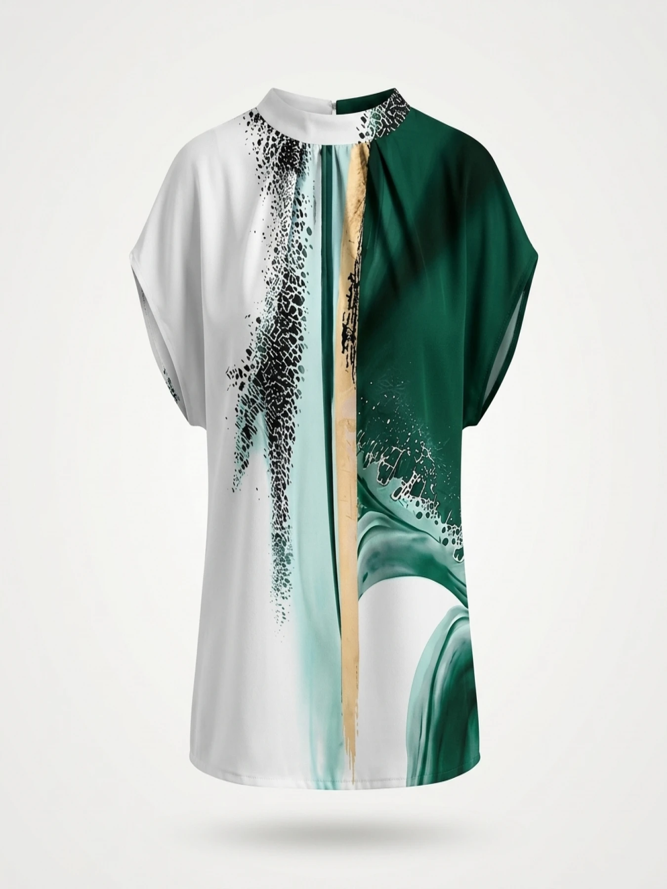 Plus Size Casual Print Women's Blouse O Neck Half Sleeve Loose Shirt 2024 Summer Woman Tops Fashion Blouses Streetwear