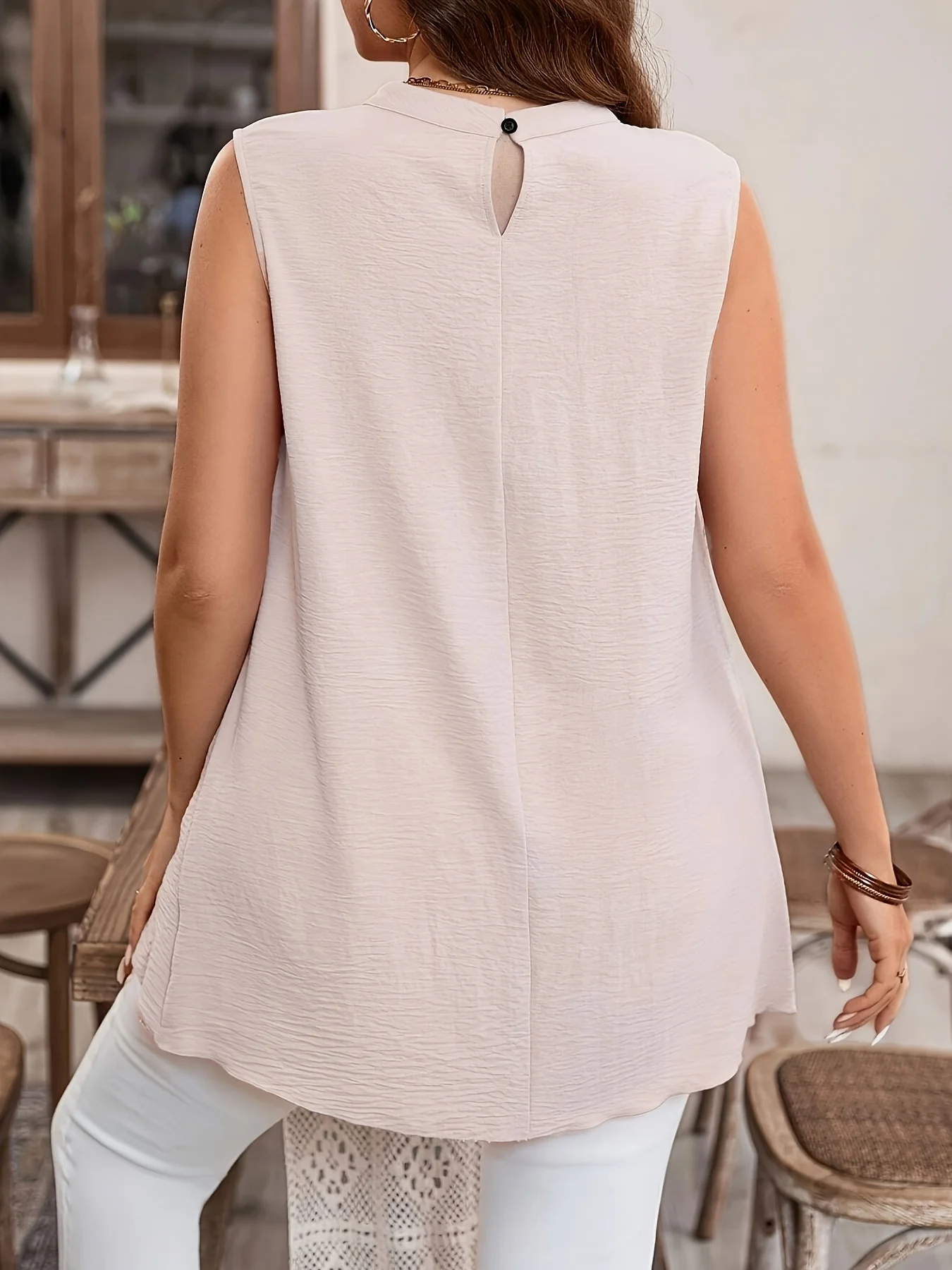 Women Plus Size Woven Spring And Summer Shirt - Image 2