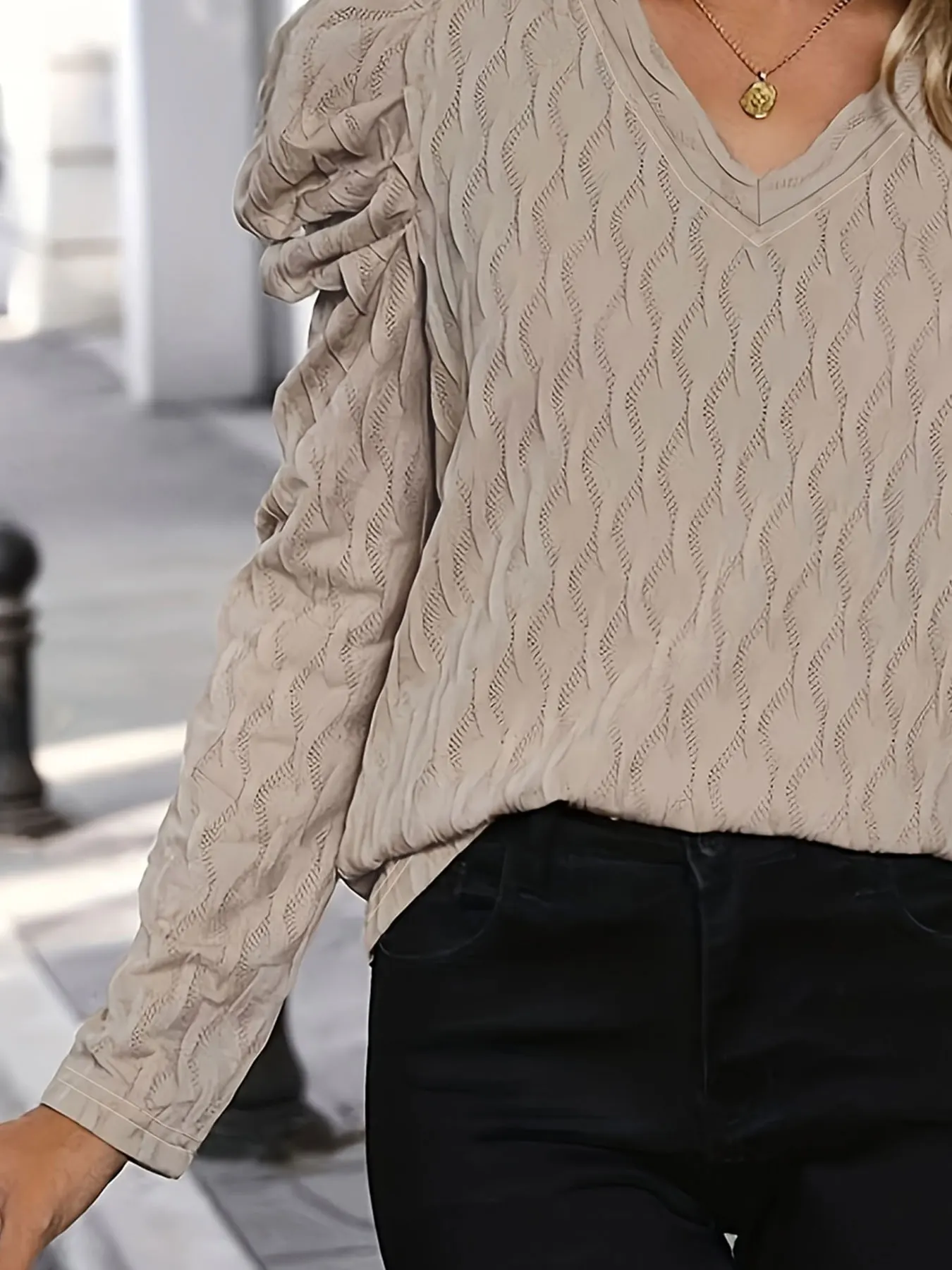 Women Plus Size Woven Shirt - Image 3