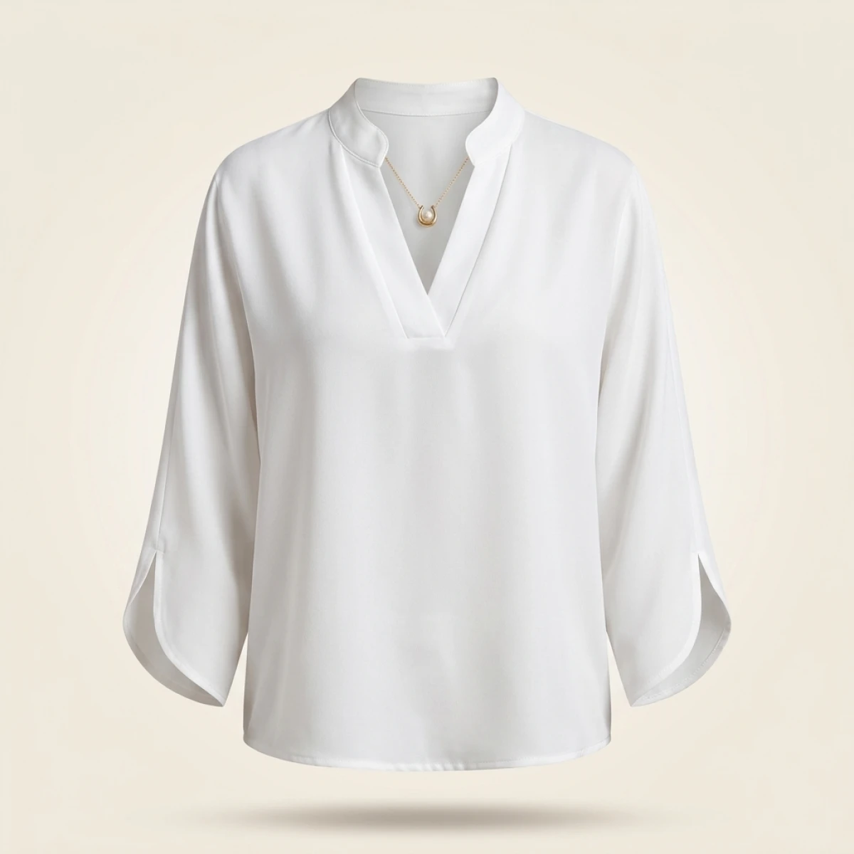 Pluse Size V-neck Summer Elegant Women's Blouse Solid Color Loose Shirt Short Sleeve Casual White Tops Office Lady Tops Clothing - Image 2