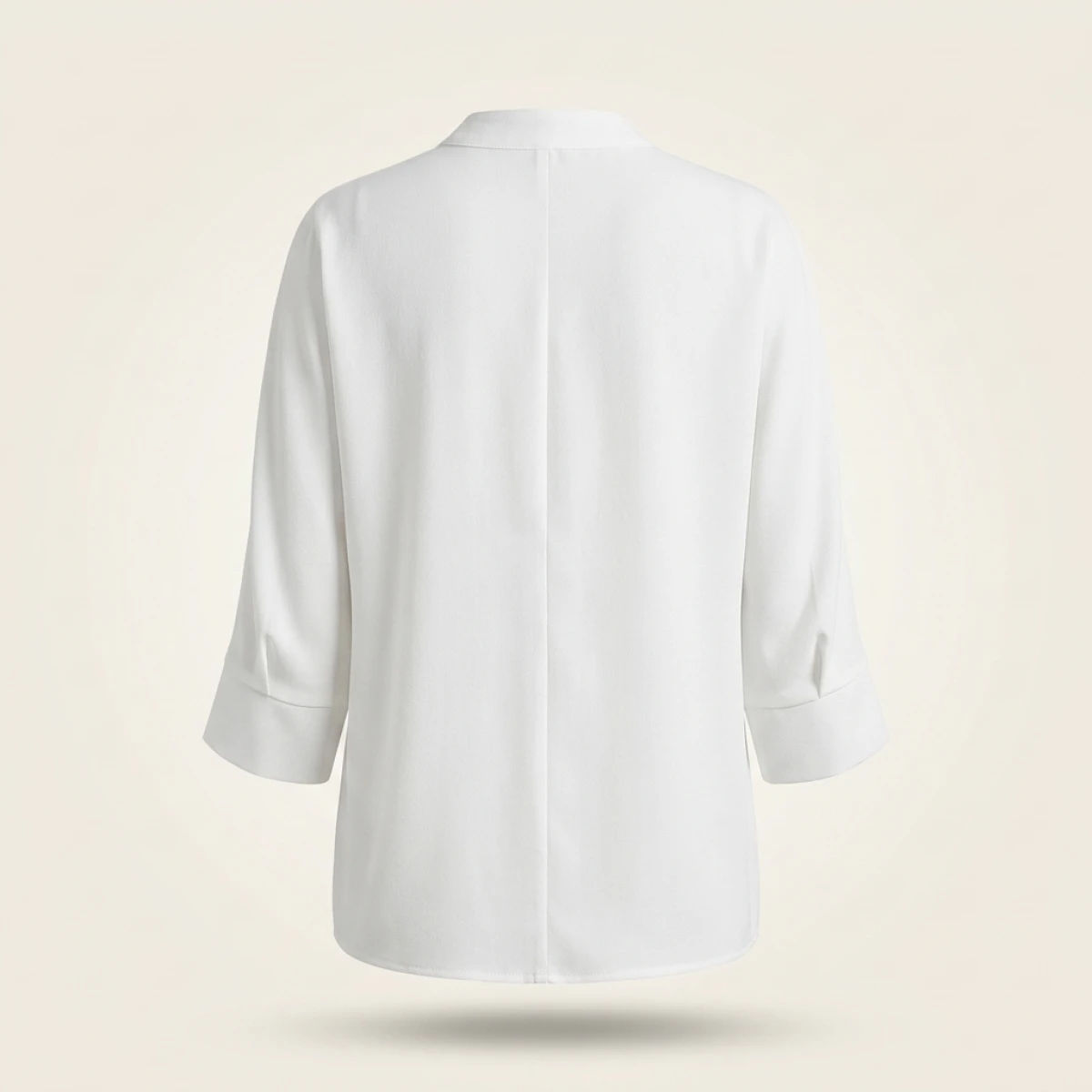 Pluse Size V-neck Summer Elegant Women's Blouse Solid Color Loose Shirt Short Sleeve Casual White Tops Office Lady Tops Clothing - Image 3