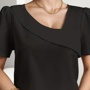 Plus SizeTemperament Blouse Casual Loose Woman Shirt Elegant Short Sleeve Blouse Weekday