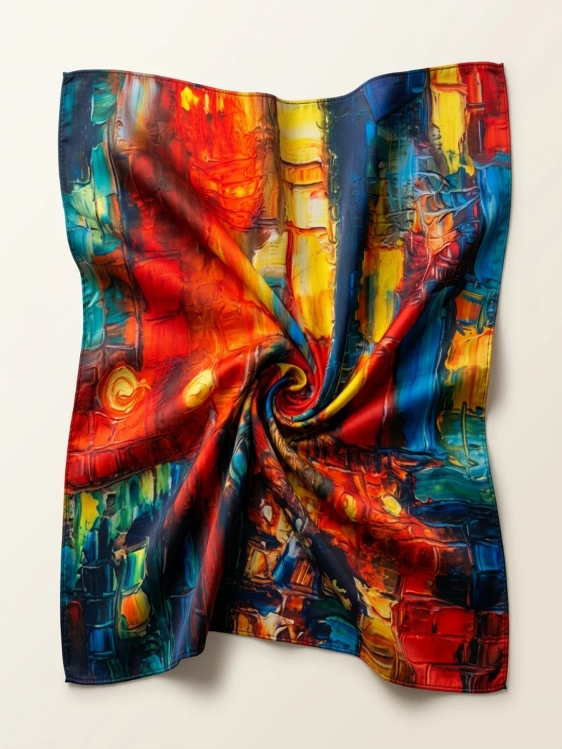 Women's Plus Size 1XL-5XL Fashion Oil Painting Print Blouse with Button Ladies Casual Stand Collar Stylish and Comfortable Shirt - Image 5