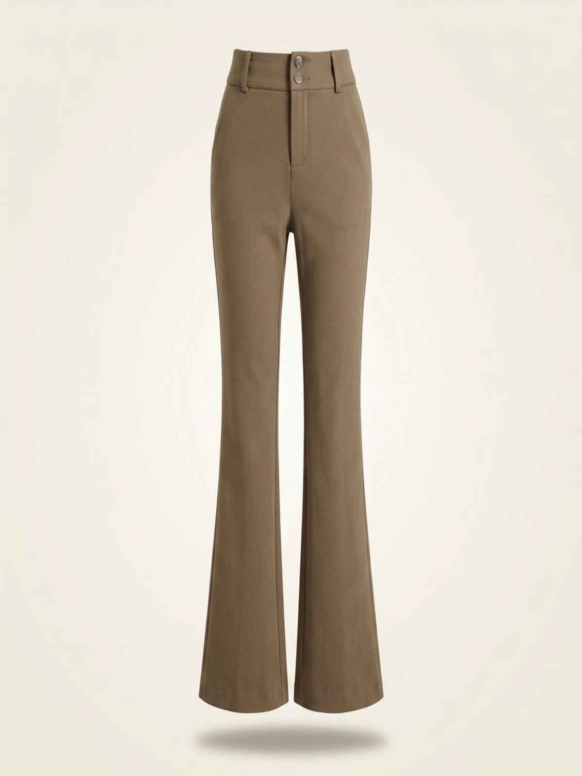 High Waist Elastic Waist Women's Suit Pants Flared Legs Casual Long Trousers Slimming Effect Spring Autumn New Sle - Image 3