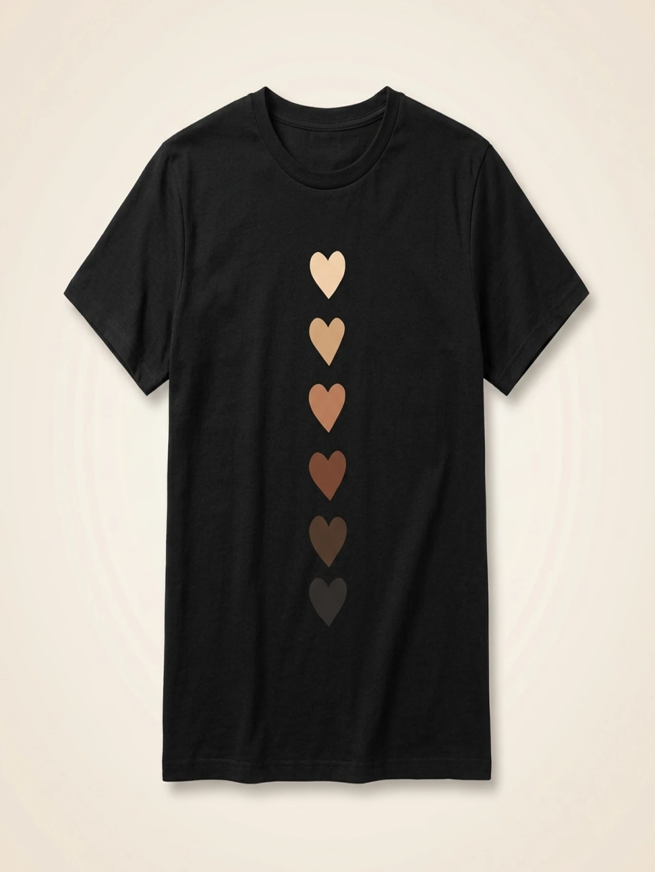 Plus Size Fashion Must Have Tee With Gradient Heart Prints For Stylish Curves