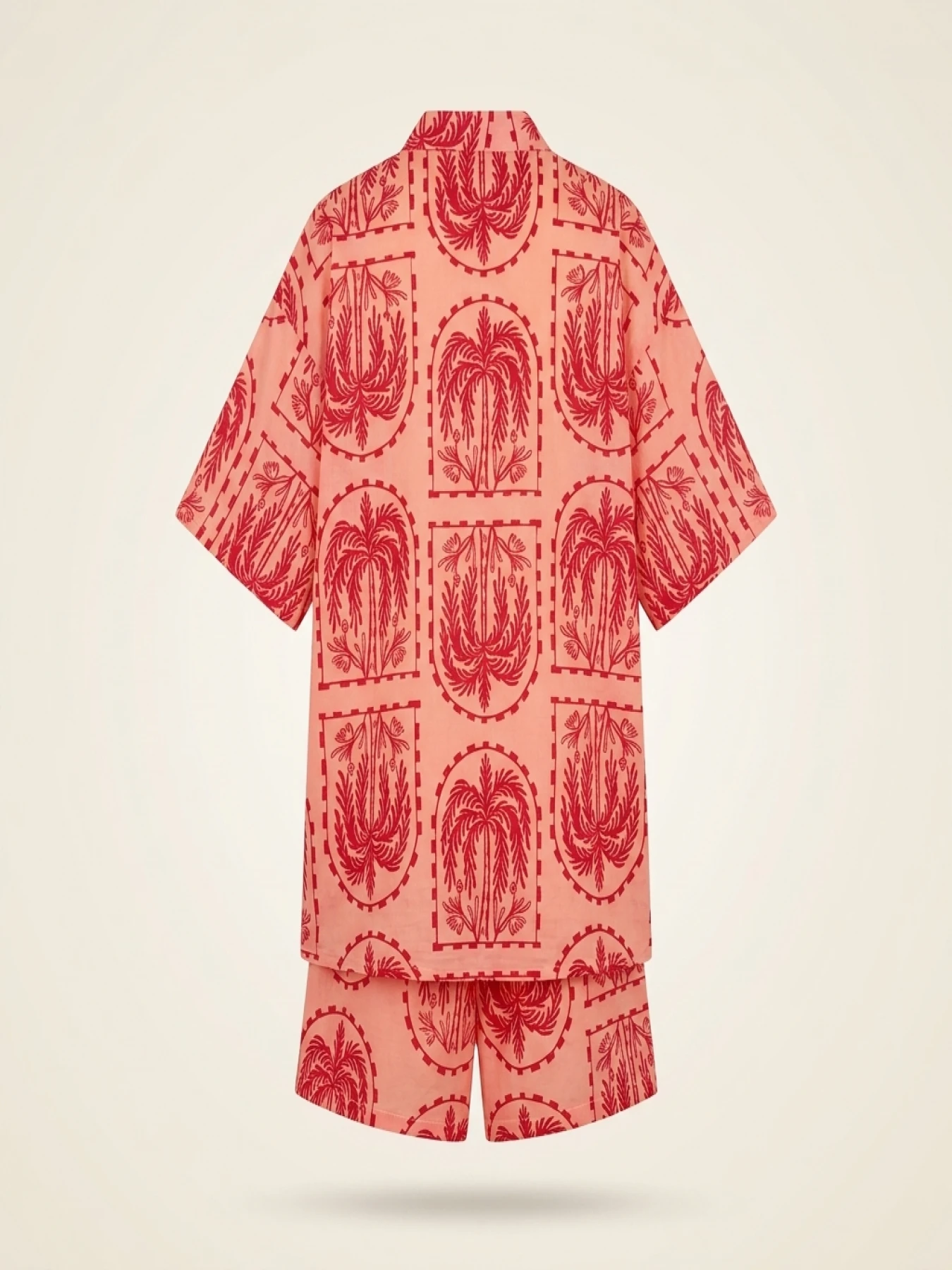 Women's Large Size Woven Solid Color Summer Print Set - Image 2
