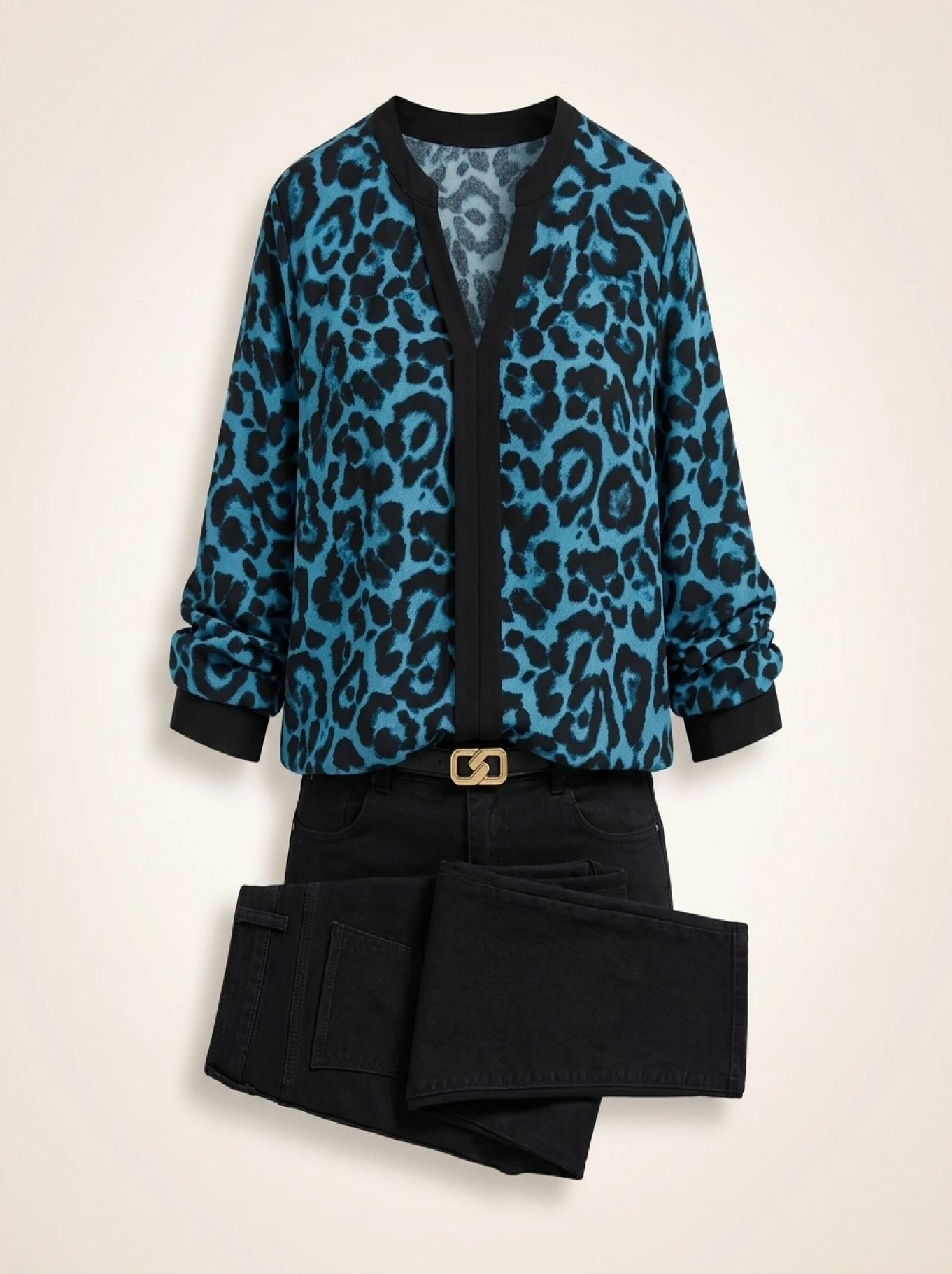 Women Plus Size Woven Spring And Autumn Shirt - Image 5