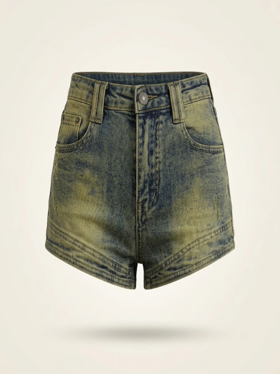 High Waist Slim Fit Denim orts Women Summer Outwear Vintage Straight Leg Base Layer Tight Hing Hot Pants - Image 4