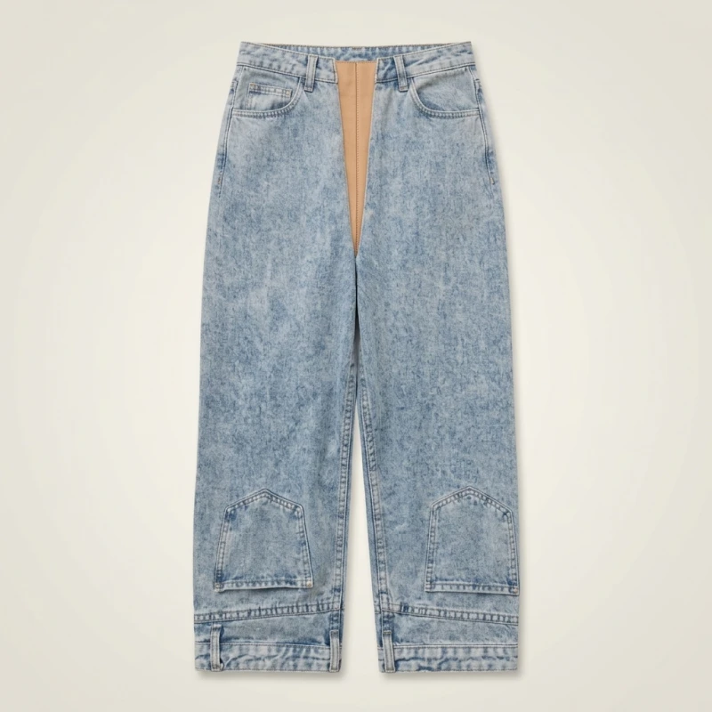 High Waist Dad Jeans Women's Summer New Sle Indian Loose Slimming Wide Leg Long Pants Thin Denim Fabric Autumn Season - Image 5