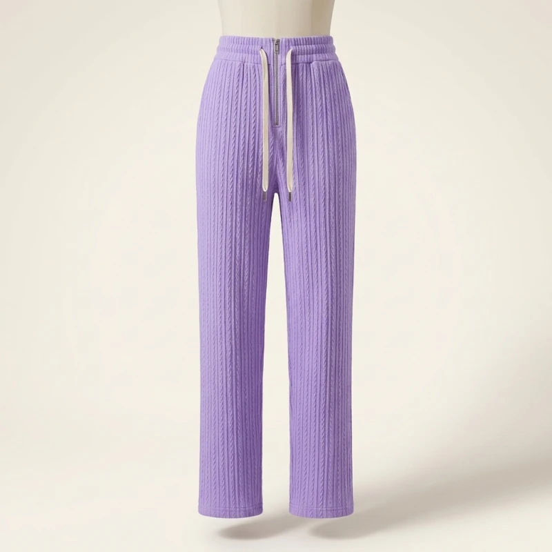 Wide Leg Pants Drawstring Elastic Waist Straight Long Pants Casual Chic Trousers Sweet Summer For Women New In Clothes Solid Ins