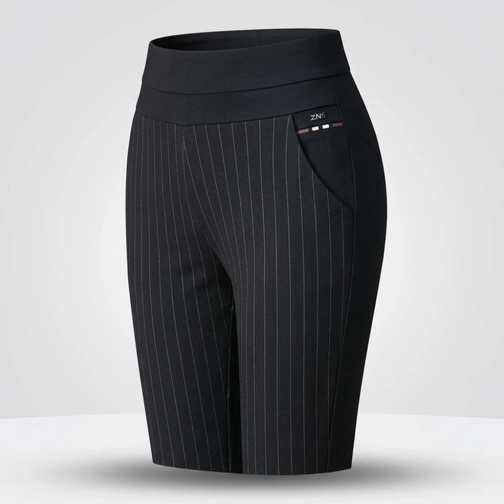 Spring Pants for Women High Waist Casual Stretch Pockets Solid Color Match Top Slim Pencil Pants Mother Clothing