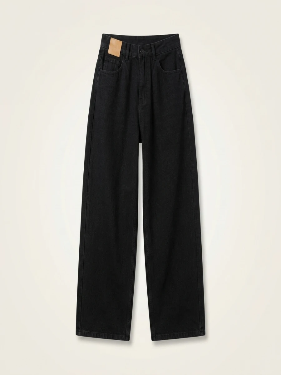 Bla Wide Leg Denim Jeans Women's Loose Fit High Waist Straight Leg Long Pants Pear aped Body Jeans Autumn New Sle - Image 4