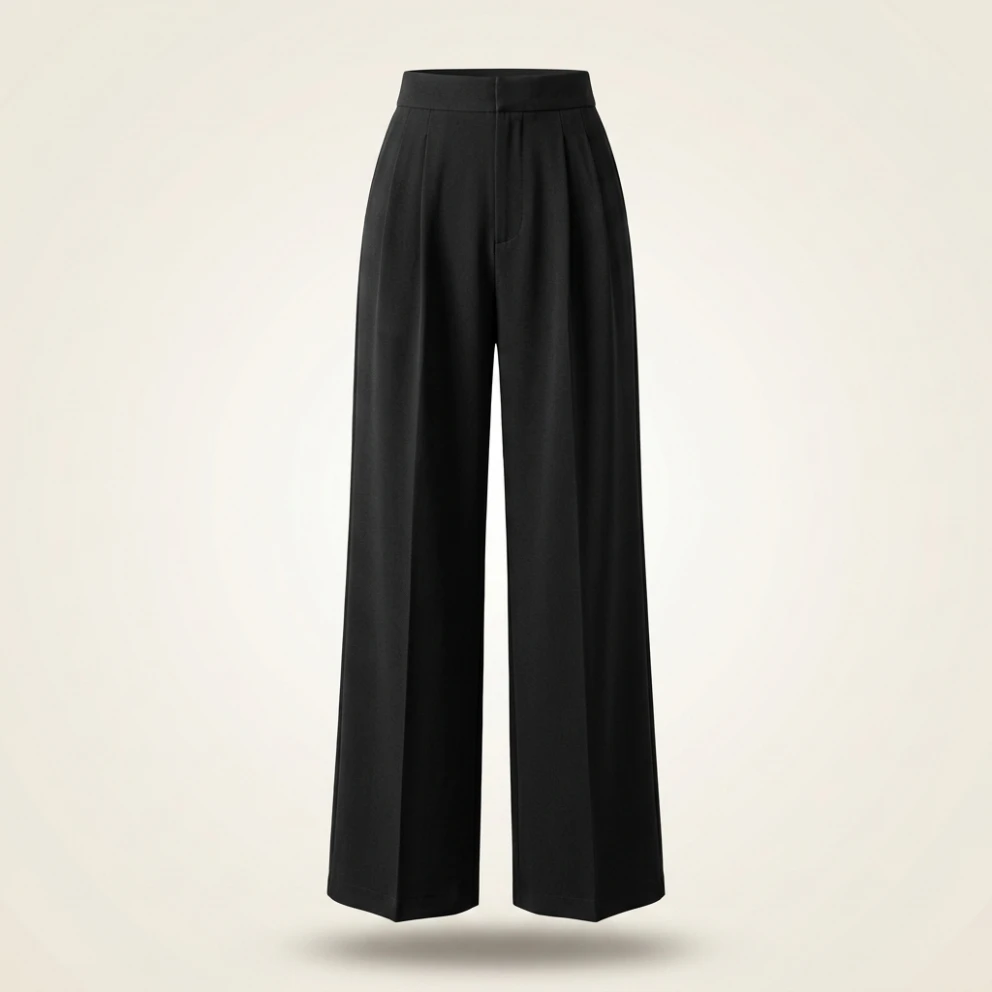 casual pants woman High sense pendant black suit wide leg high waist straight leg loose women's pants