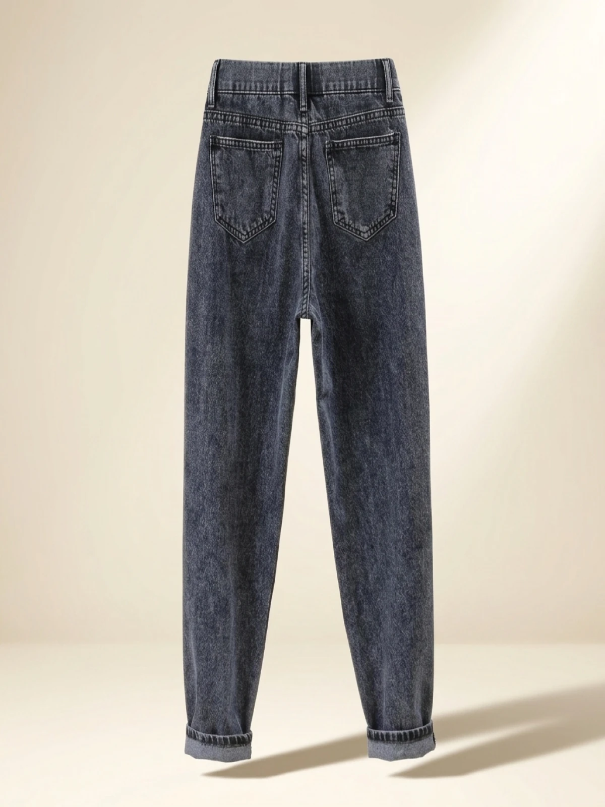 Spring Autumn plus Size Denim Jeans Women's Student BF Loose Slimming Harem Carrot Pants Trendy High Waist Nine Points - Image 2