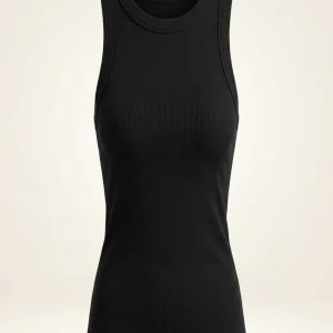 Plus Size 1XL-5XL Women's Ribbed Thick Strap Low Cut Tight Slim Fitted Sporty Workout Tank Tops