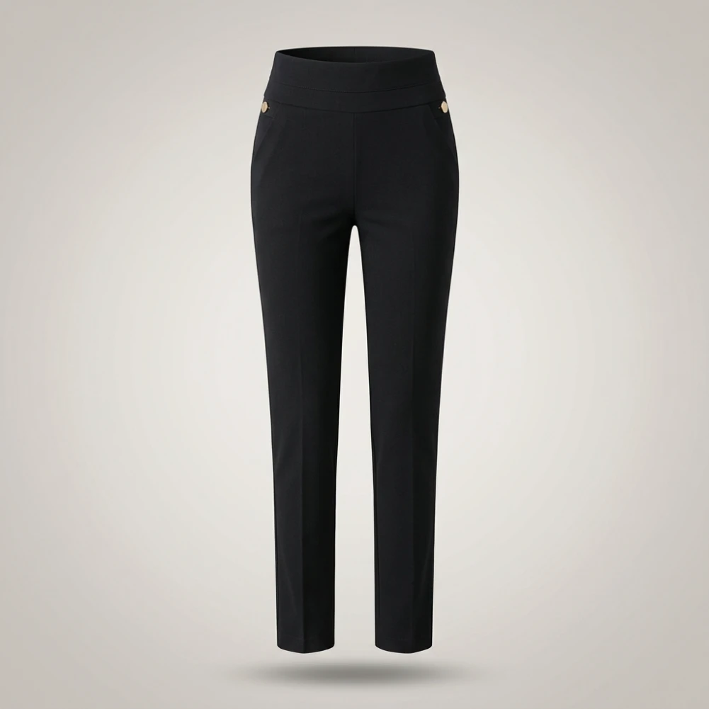 Spring Pants for Women High Waist Casual Stretch Pockets Solid Color Match Top Slim Pencil Pants Mother Clothing - Image 3