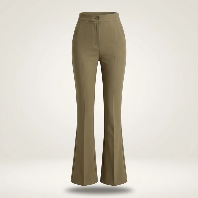 Slimming High Waist Flared Casual Pants Women's Long Trousers Indian Sle Leg Lengthening Effect Versatile Casual Trousers - Image 4