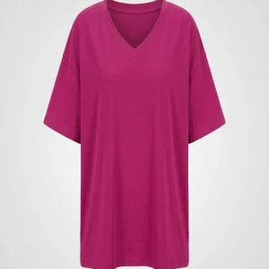 Plus size women's spring & summer simple fashion basic versatile polyester fiber with elastic solid color short-sleeved T-shirt。