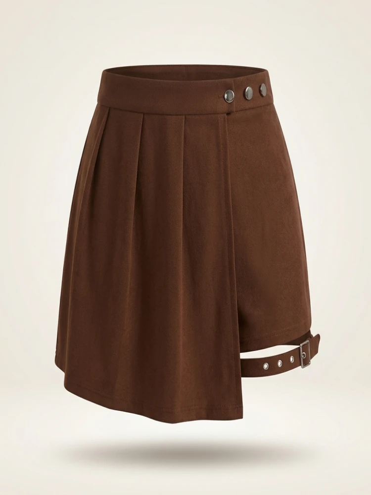 Plus Size Flared Skirt Women's Fashion Versatile Black Casual Mini Skirt Sexy Slim Pleated Fluffy Short Summer Best Choice
