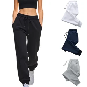 Pure Color Sweatpants for Women All Season Daily Casual Sporty Jogger Pants High Quality Women's Home Outdoor Comfort Trousers