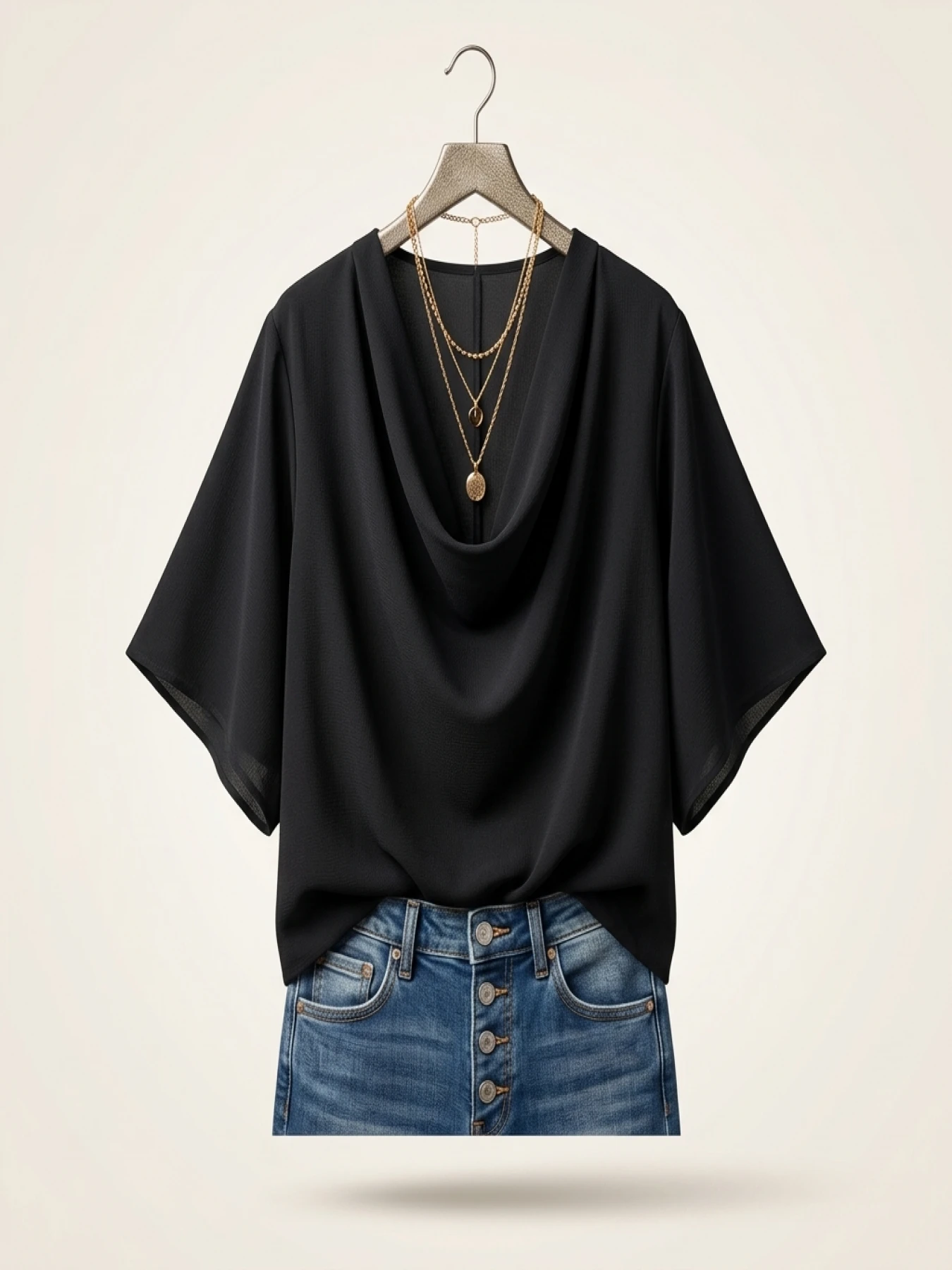 Women Plus Size Woven Spring And Autumn T-shirt - Image 4
