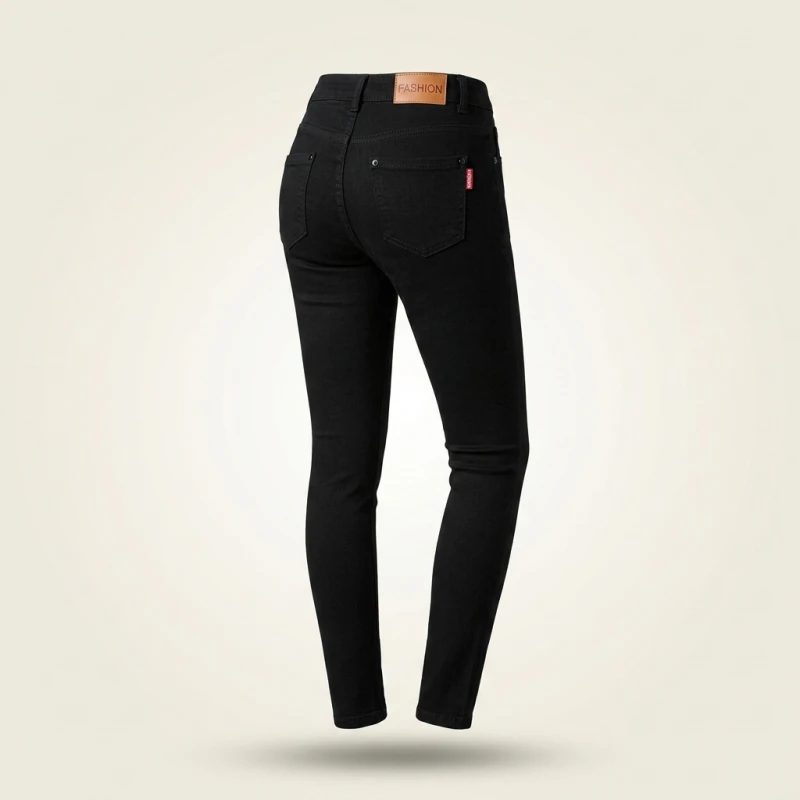 2025 New Autumn Black Pencil Pants Women Indian Style Tight Stretch Office Lady Denim Pants Elegant Comfy Ankle Length Jeans - Image 2