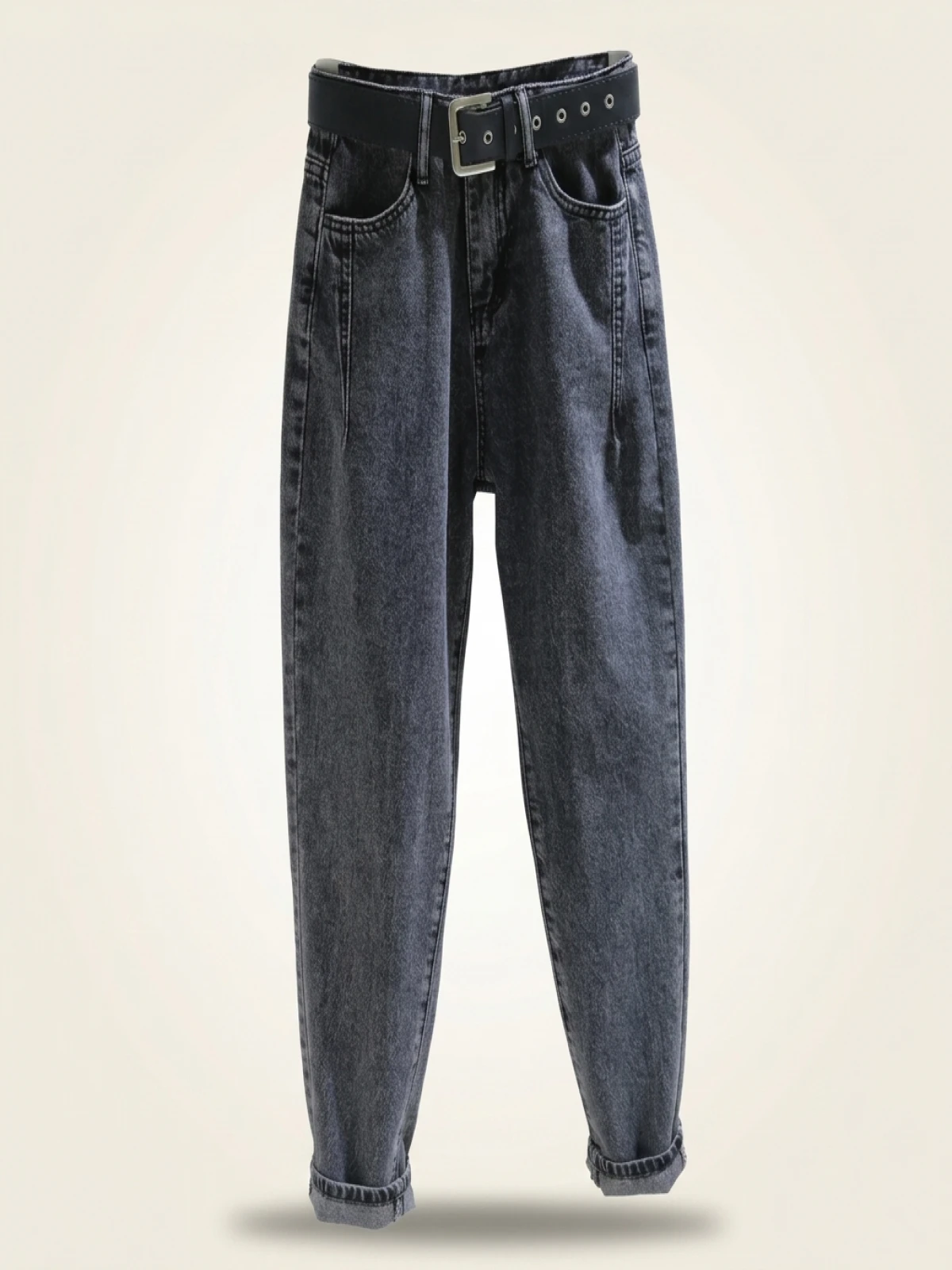 Spring Autumn plus Size Denim Jeans Women's Student BF Loose Slimming Harem Carrot Pants Trendy High Waist Nine Points - Image 3