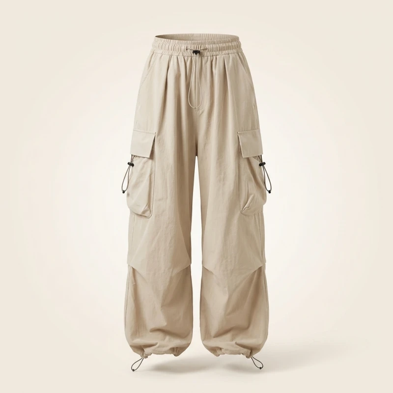 American retro tooling slacks female drape straight beam foot trousers summertime joker loose ins wide-legged pants