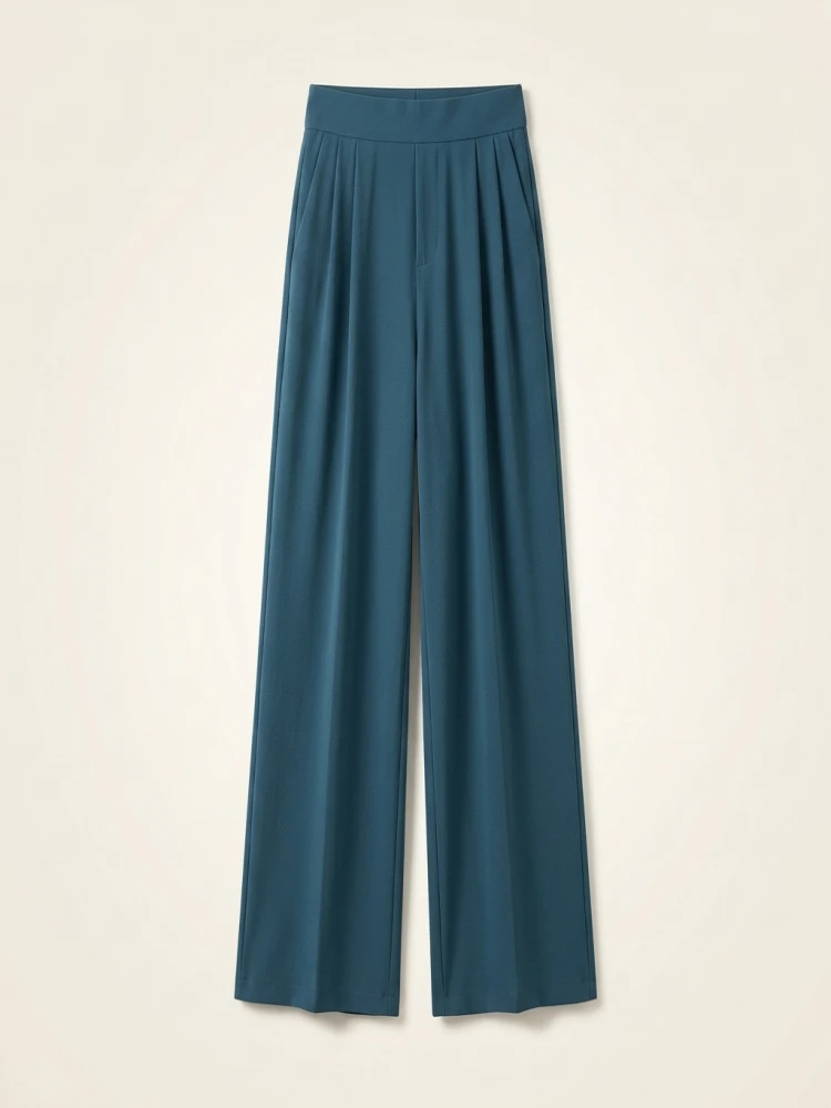 High Waist Wide Leg Pants Women's Loose Casual Straight Cut Slimming Concealing Long Trousers Indian Sle Commute Faion - Image 3