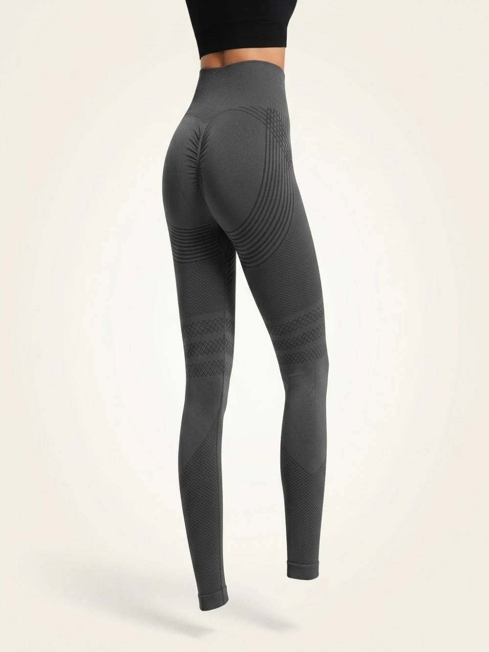 Sports Pants With Sexy Lines Lifting Buttocks Sports Tight Pants Women's High Waisted Elastic Fitness Pants Running Yoga Pants - Image 6