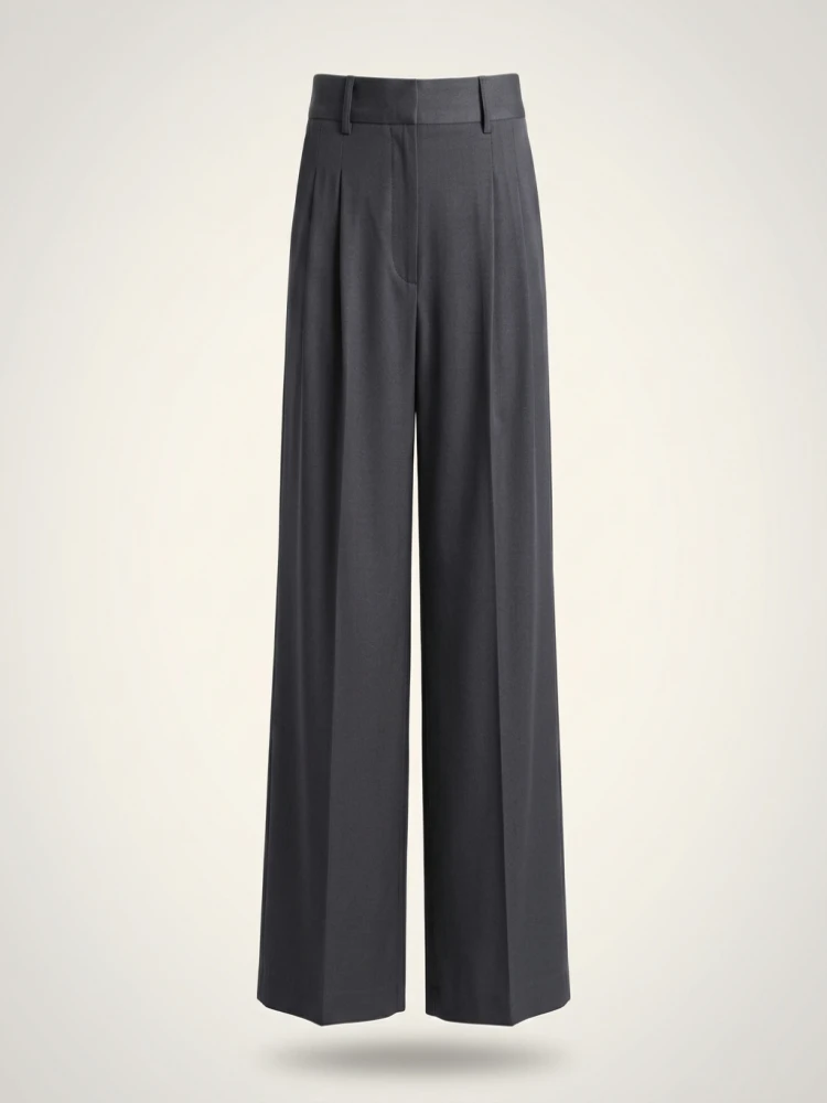 Women's oversized woven pleated pants - Image 6