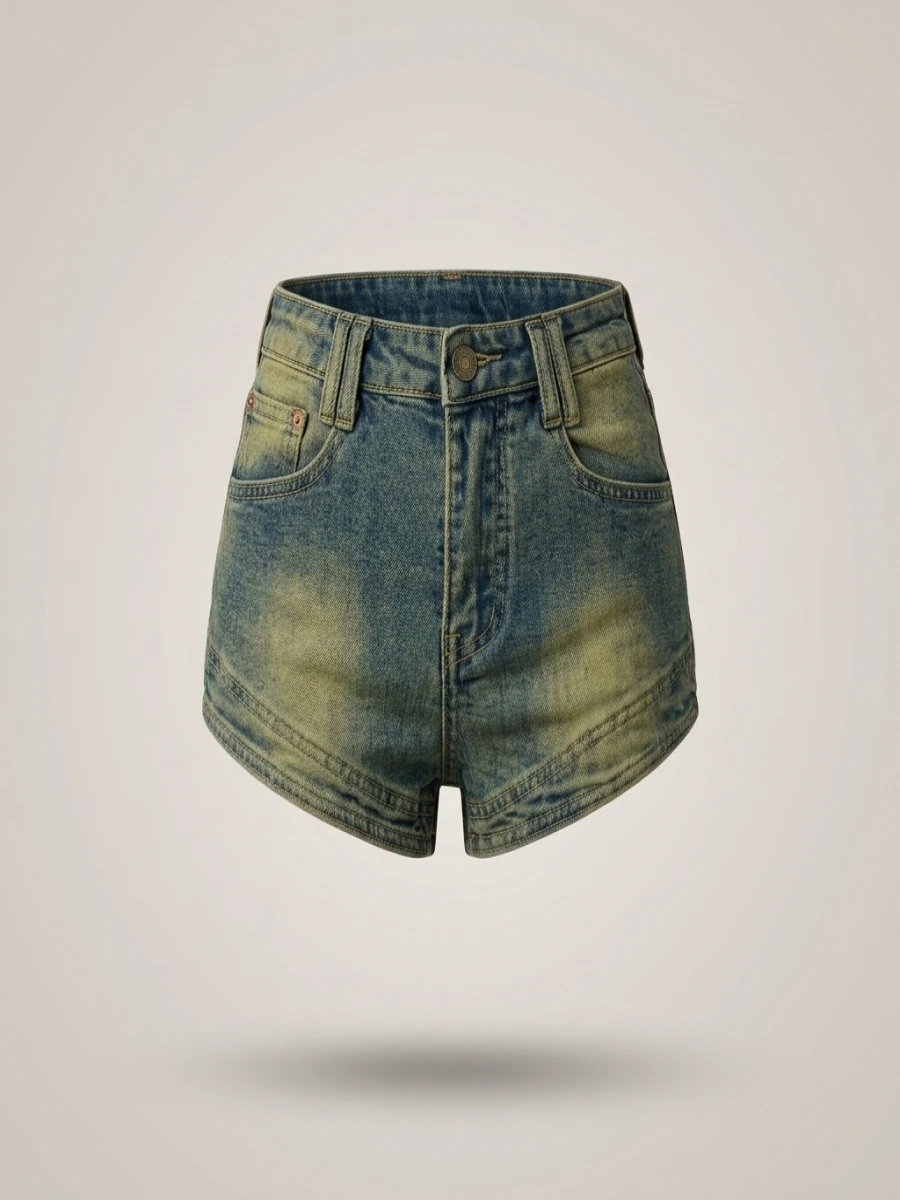 High Waist Slim Fit Denim orts Women Summer Outwear Vintage Straight Leg Base Layer Tight Hing Hot Pants