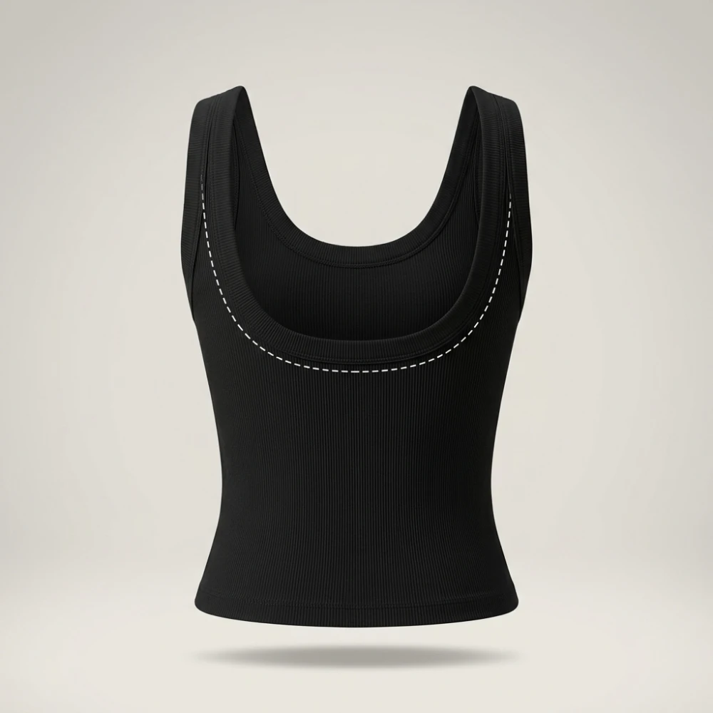Plus Size XL-5XL New best-selling women's sports vest with suspender top and bottom vest for comfortable solid color home wear - Image 3