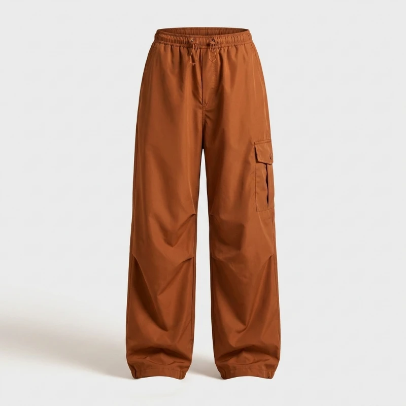 Y2k Cargo Women Drawstring Pants Low Waist Sweatpant Streetwear Vintage Baggy Wide Leg Trousers Oversized Parachute Jogger Pants - Image 5