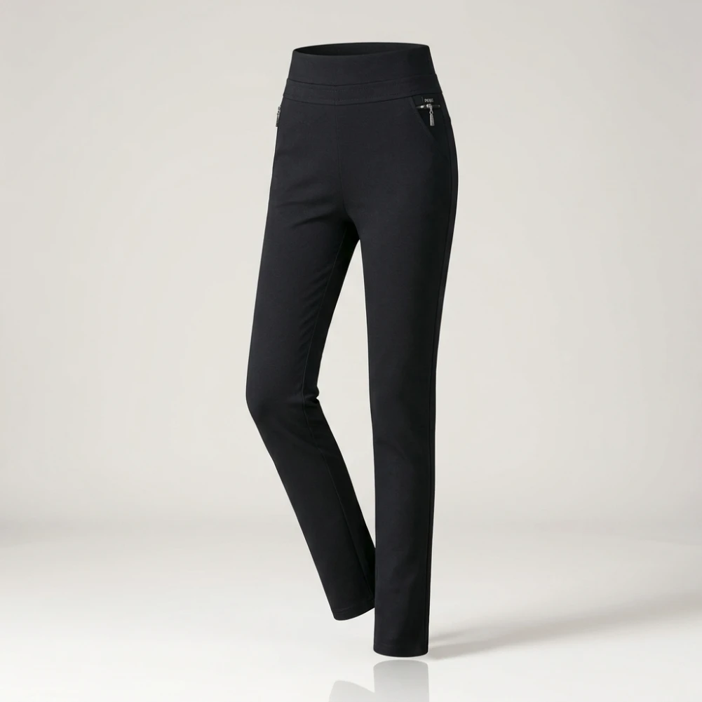 Spring Pants for Women High Waist Casual Stretch Pockets Solid Color Match Top Slim Pencil Pants Mother Clothing - Image 4