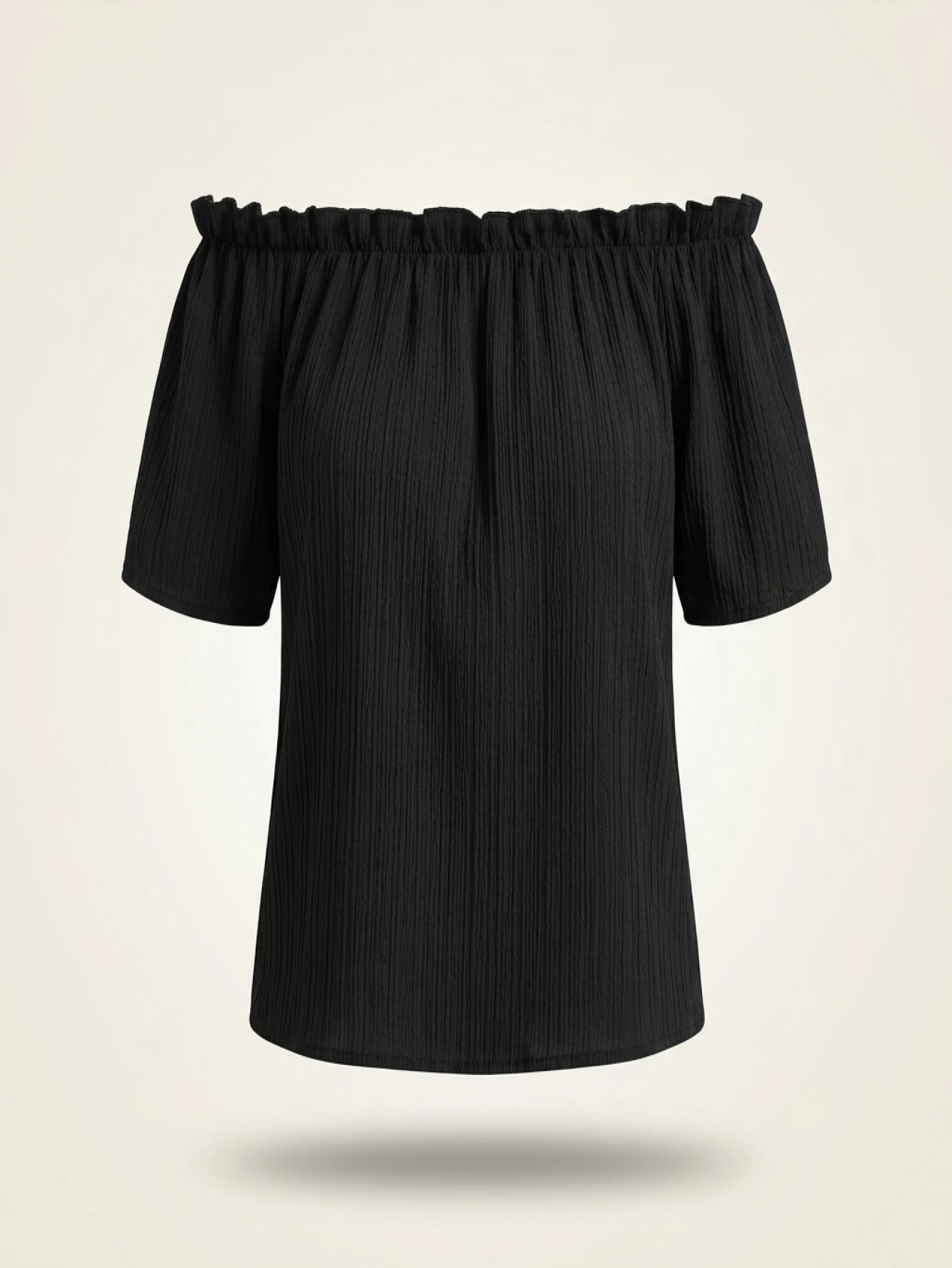 Plus Size Summer Women Elegant Shoulderless Shirt Casual Fashion Solid Tops Office Lady Curve Clothing
