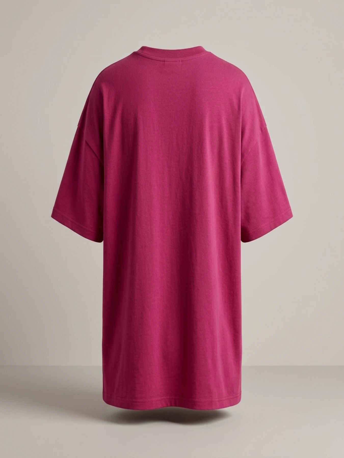 Plus size women's spring & summer simple fashion basic versatile polyester fiber with elastic solid color short-sleeved T-shirt。 - Image 2
