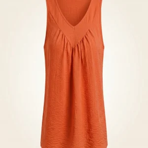 Elegant Solid Color V-Neck Woven Vest for Women | Plus Size Chic Casual Top