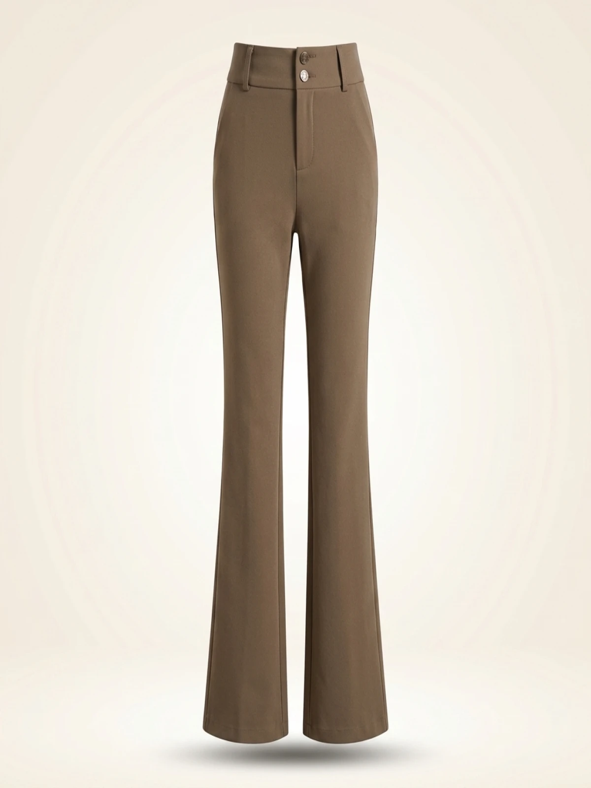 High Waist Elastic Waist Women's Suit Pants Flared Legs Casual Long Trousers Slimming Effect Spring Autumn New Sle - Image 2