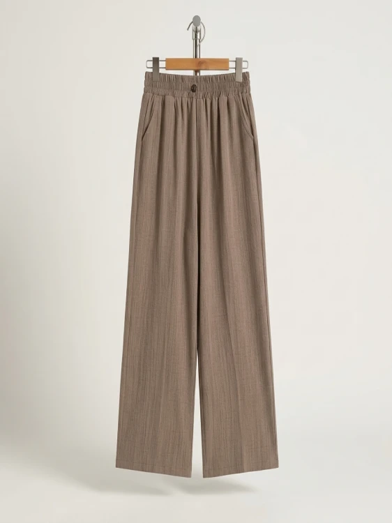 High Waist Wide Leg Pants Women's Loose Fit Summer Thin Version Straight Cut Mom Pants Indian Sle Casual Trousers - Image 2