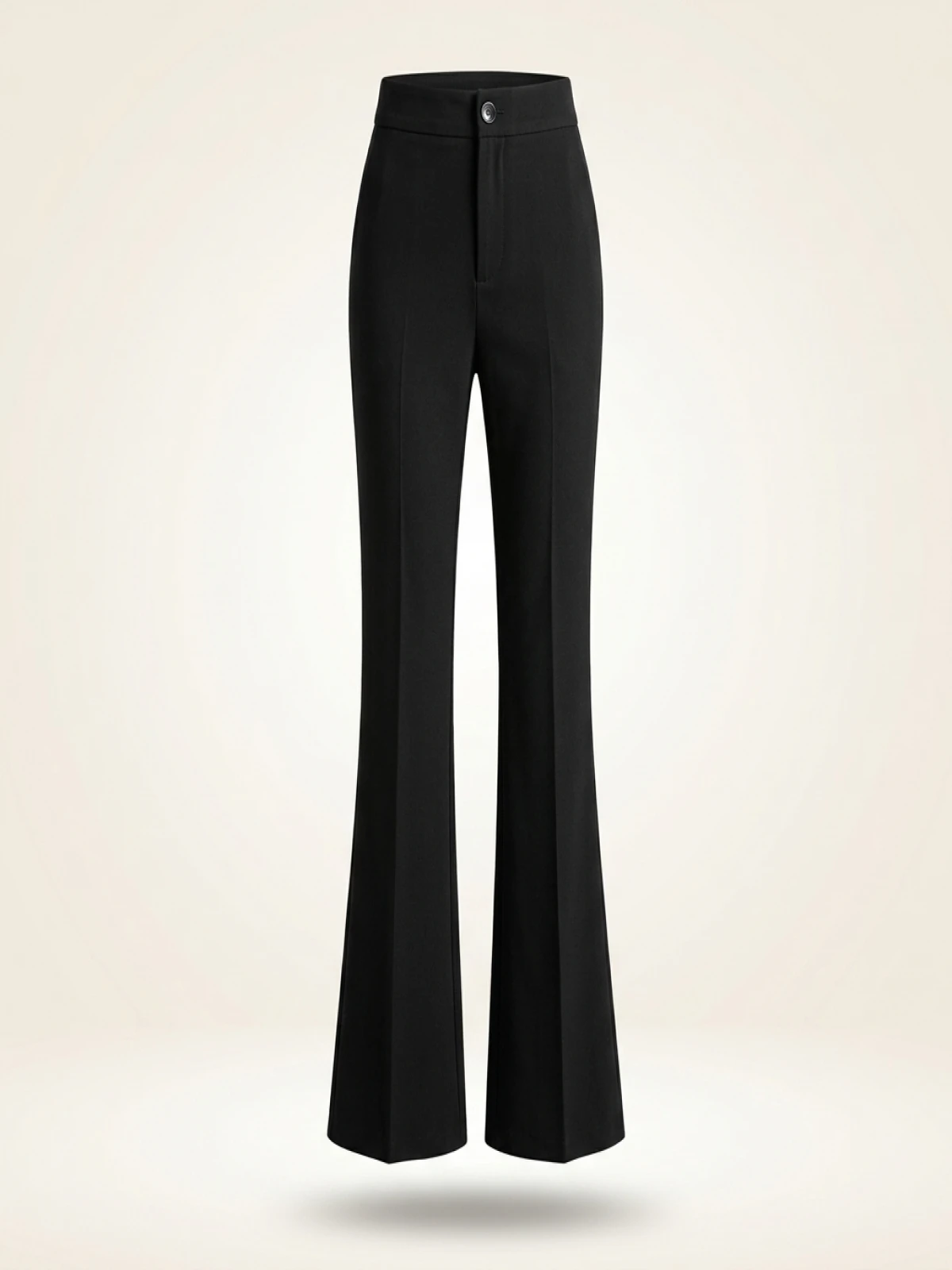 High Waist Elastic Waist Women's Suit Pants Flared Legs Casual Long Trousers Slimming Effect Spring Autumn New Sle