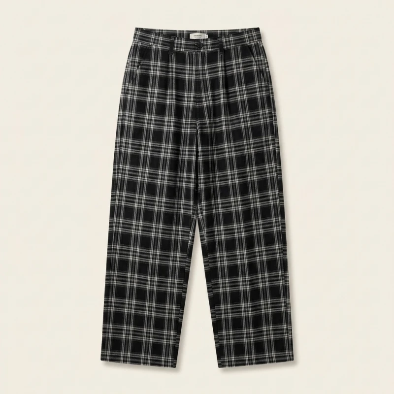 Oversize Pants Women Sweatpants Summer Fashion Black Plaid Casual Pants Elastic Waist Casual Pockets Student Unisex Trousers - Image 2