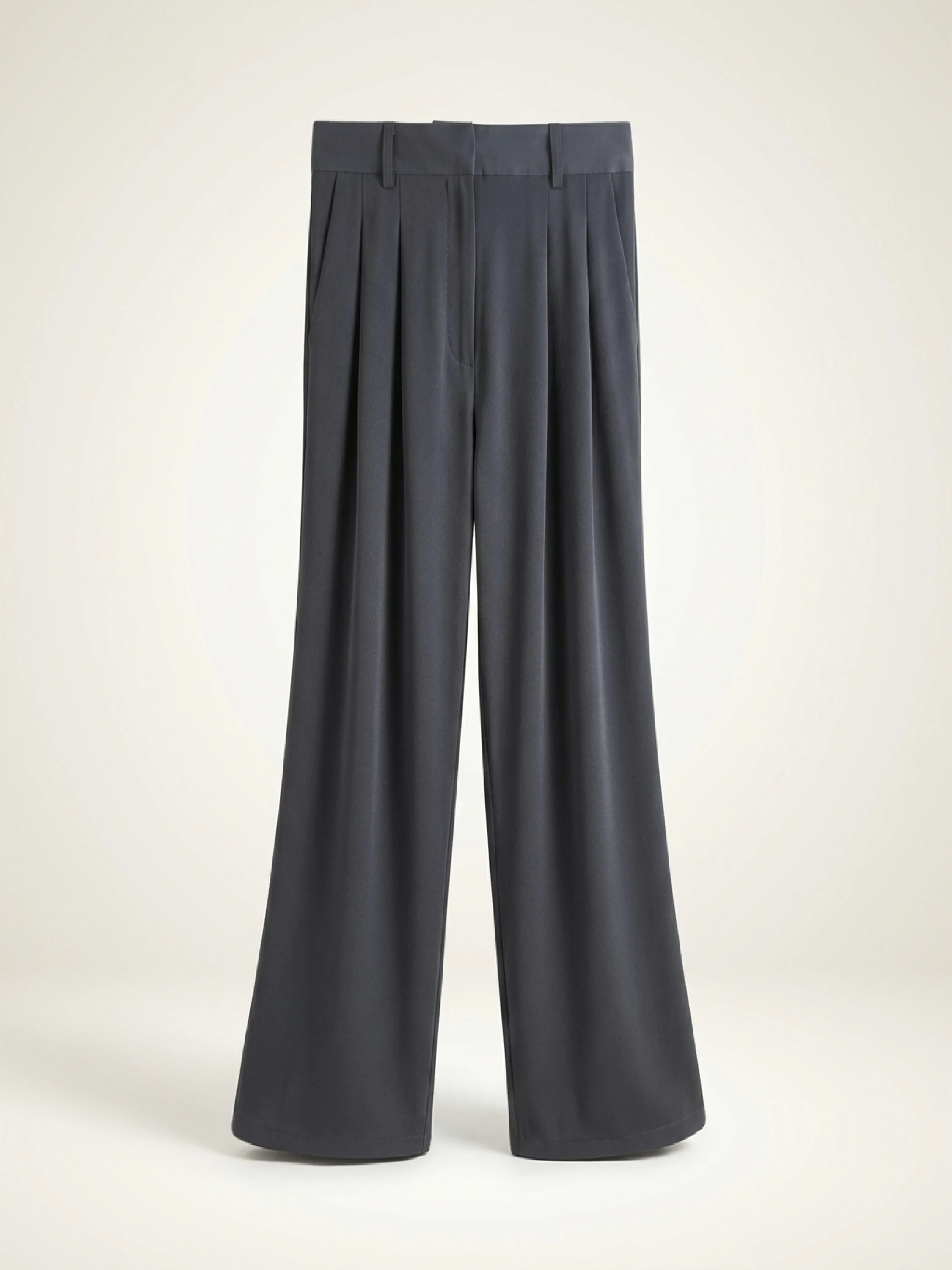 Women's oversized woven pleated pants - Image 3