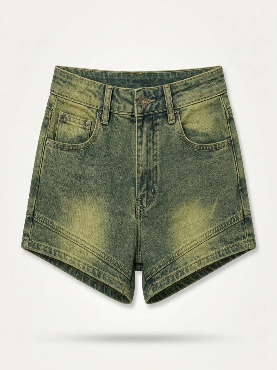 High Waist Slim Fit Denim orts Women Summer Outwear Vintage Straight Leg Base Layer Tight Hing Hot Pants - Image 5