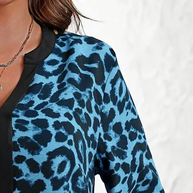 Women Plus Size Woven Spring And Autumn Shirt - Image 6