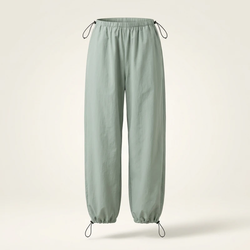 Y2k Cargo Women Drawstring Pants Low Waist Sweatpant Streetwear Vintage Baggy Wide Leg Trousers Oversized Parachute Jogger Pants - Image 6