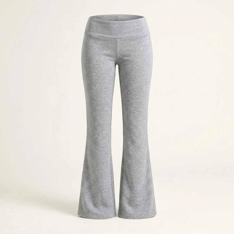 Casual Sexy Basic Solid Flare Pants Y2K Slim Low-Waisted Boot Cut Pants Women 2024 Autumn Spring Fashion Streetwear Lady