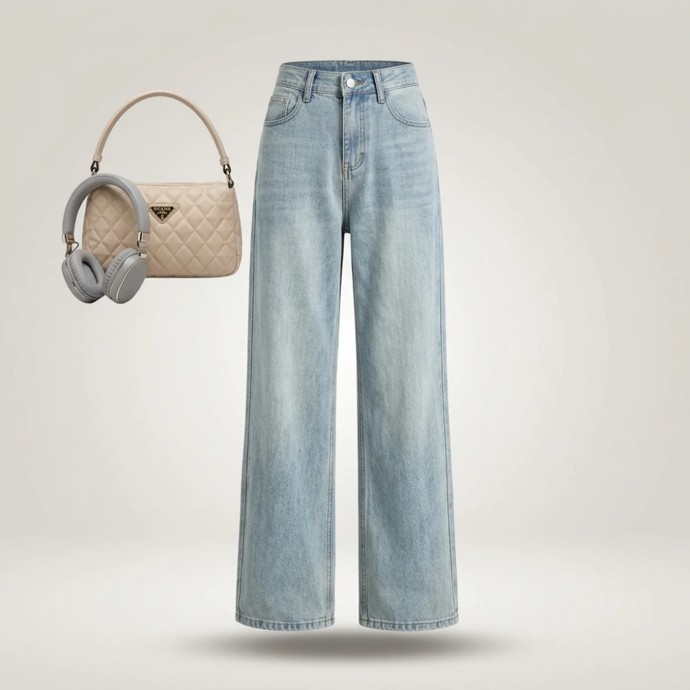 High Waist Wide Leg Jeans Women's Summer Versatile Thin New Loose Slimming Drapey Narrow Straight Cut Pants - Image 5