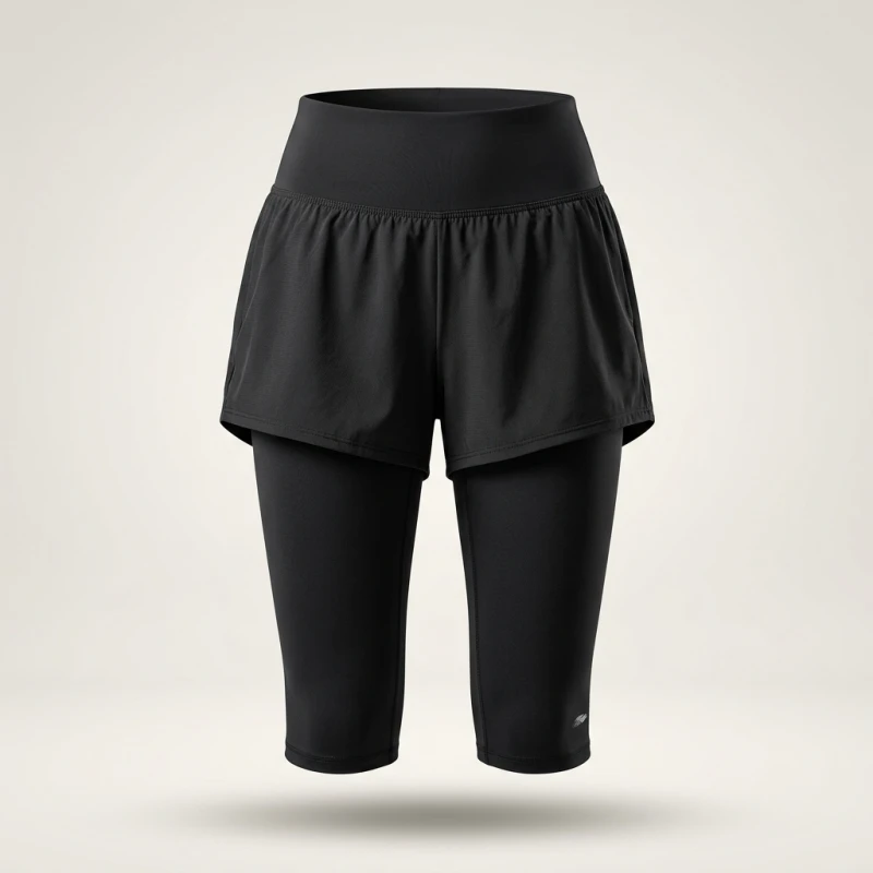 Women Yoga Pants Sportswear Woman Gym Yoga Wear Training Pants Leggings Elastic Quick-drying High Waisted Fake Two Pieces - Image 5