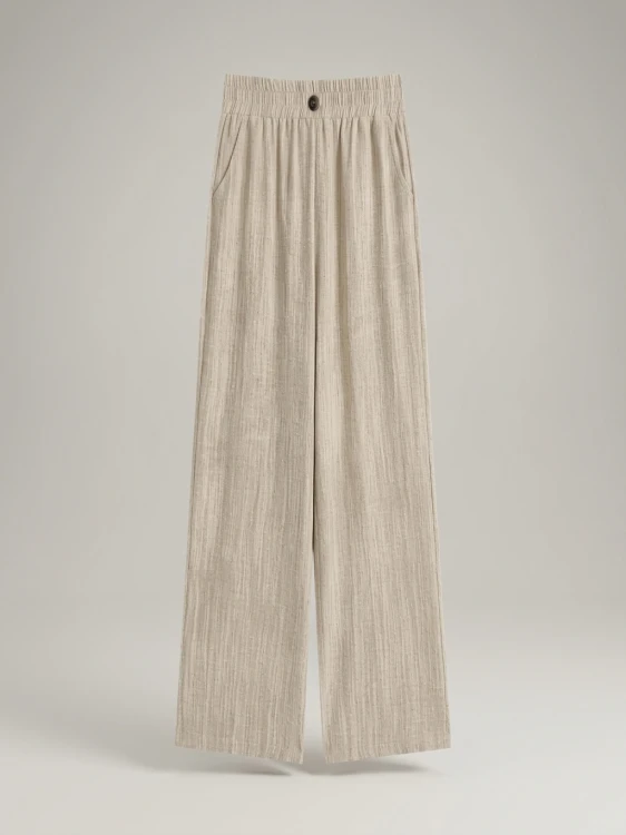 High Waist Wide Leg Pants Women's Loose Fit Summer Thin Version Straight Cut Mom Pants Indian Sle Casual Trousers - Image 3